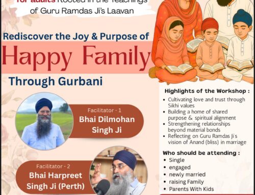 Workshop for adults rooted in the teachings of Guru Ramdas Ji